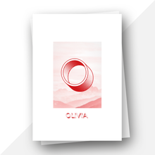 Load image into Gallery viewer, Personalised: Keepsake initial birthday card for her