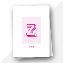 Load image into Gallery viewer, Personalised: Keepsake initial birthday card for her