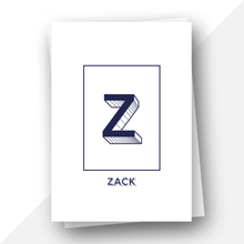 Load image into Gallery viewer, Personalised: Keepsake initial birthday card for him