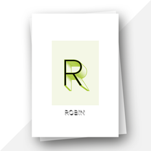 Load image into Gallery viewer, Personalised: Keepsake initial birthday card for him