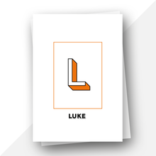 Load image into Gallery viewer, Personalised: Keepsake initial birthday card for him
