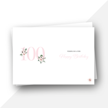 Load image into Gallery viewer, 100 Personalised floral birthday card
