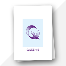 Load image into Gallery viewer, Personalised: Keepsake initial birthday card for her