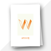 Load image into Gallery viewer, Personalised: Keepsake initial birthday card for her