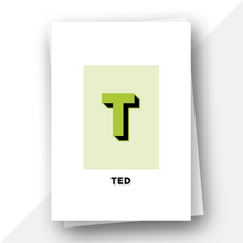 Load image into Gallery viewer, Personalised: Keepsake initial birthday card for him