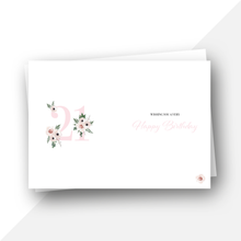 Load image into Gallery viewer, 21 Personalised floral birthday card