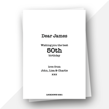 Load image into Gallery viewer, Personalised: Fun personality birthday card
