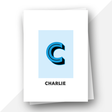 Load image into Gallery viewer, Personalised: Keepsake initial birthday card for him