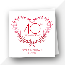 Load image into Gallery viewer, Personalised: 40th Ruby Anniversary