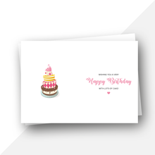 Load image into Gallery viewer, Personalised: Happy cake day birthday card