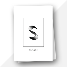 Load image into Gallery viewer, Personalised: Keepsake initial birthday card for him
