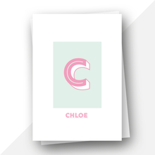 Load image into Gallery viewer, Personalised: Keepsake initial birthday card for her