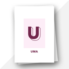 Load image into Gallery viewer, Personalised: Keepsake initial birthday card for her