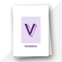 Load image into Gallery viewer, Personalised: Keepsake initial birthday card for her