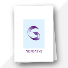 Load image into Gallery viewer, Personalised: Keepsake initial birthday card for her