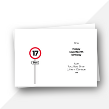 Load image into Gallery viewer, 17 Personalised: Bloody ‘L’ you’re 17 milestone birthday card