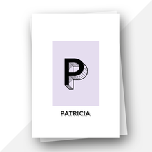 Load image into Gallery viewer, Personalised: Keepsake initial birthday card for her