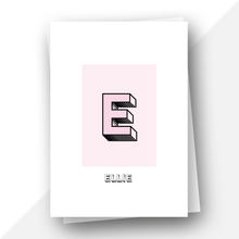Load image into Gallery viewer, Personalised: Keepsake initial birthday card for her