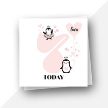 Load image into Gallery viewer, Personalised: Seven 7 today penguin birthday card