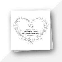 Load image into Gallery viewer, Personalised: Wedding day heart

