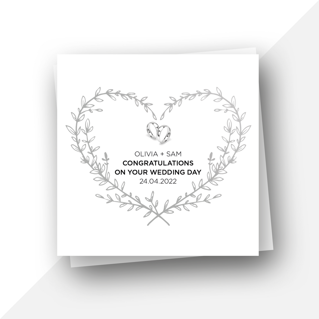 Personalised: Wedding day heart