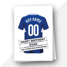 Load image into Gallery viewer, Personalised: Everton Football Fan Birthday Card
