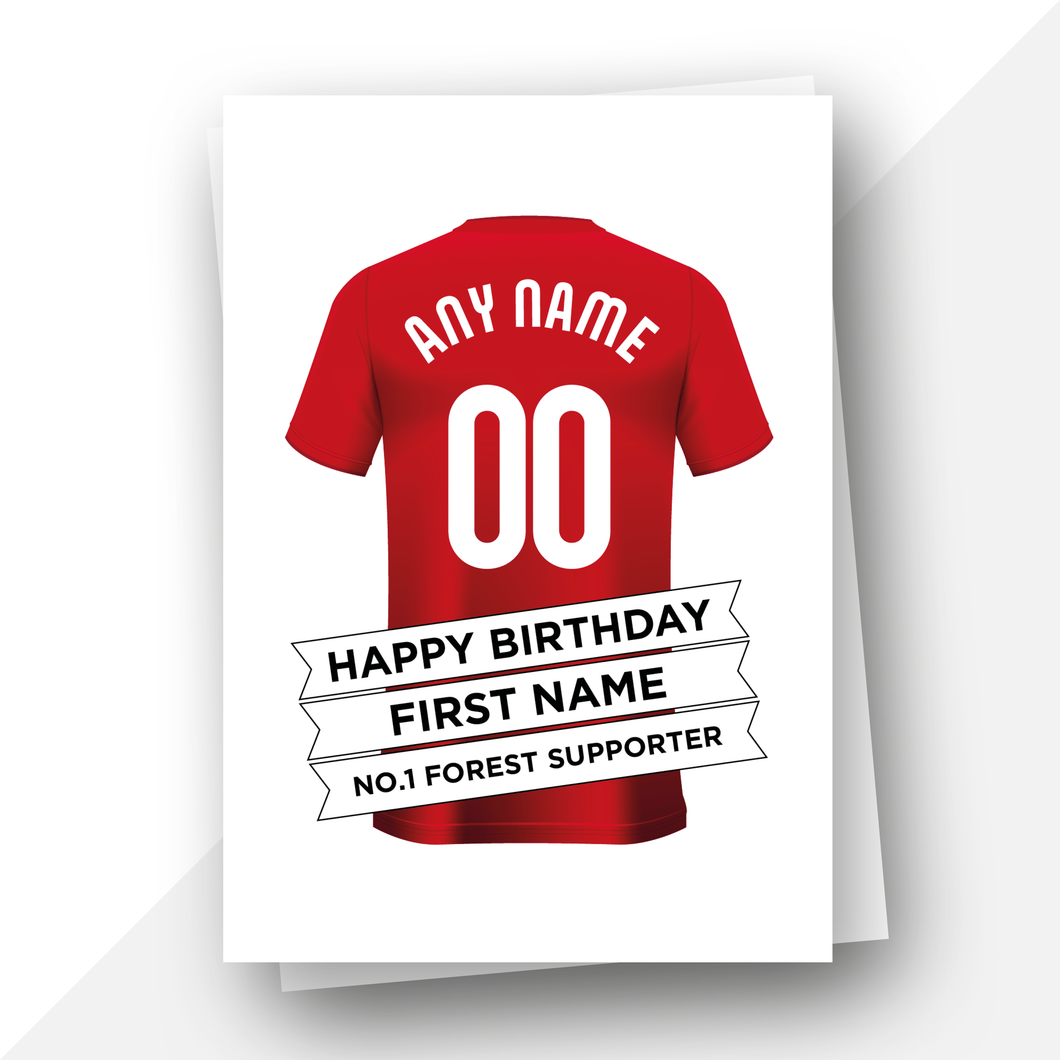Personalised: Nottingham Forest Football Fan Birthday Card
