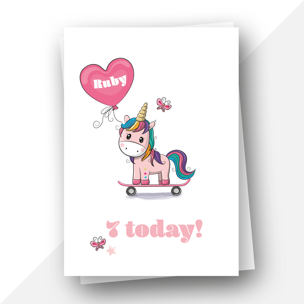 Personalised: Unicorn skater