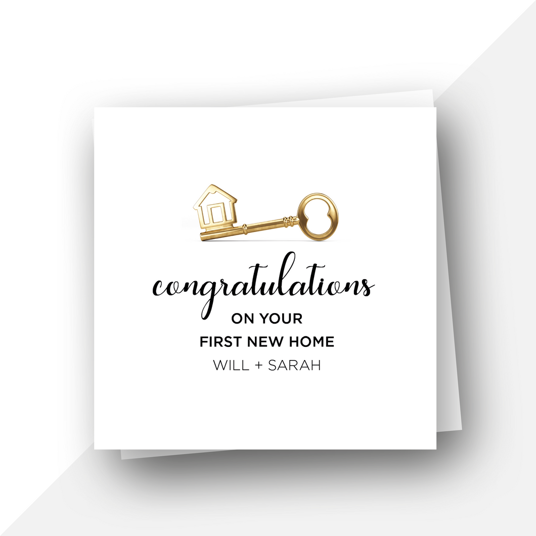 Personalised: Congratulations on your first new home