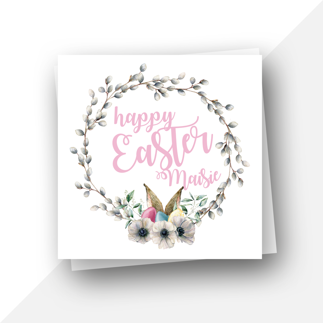 Personalised: Happy Easter Willow Greeting Card