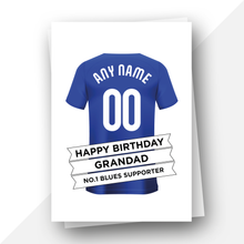 Load image into Gallery viewer, Personalised: Chelsea Football Fan Birthday Card
