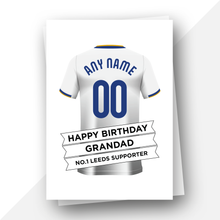 Load image into Gallery viewer, Personalised: Leeds Football Fan Birthday Card
