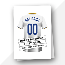 Load image into Gallery viewer, Personalised: Leeds Football Fan Birthday Card
