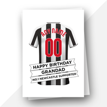 Load image into Gallery viewer, Personalised: Newcastle Football Fan Birthday Card
