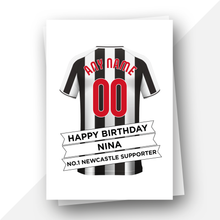 Load image into Gallery viewer, Personalised: Newcastle Football Fan Birthday Card
