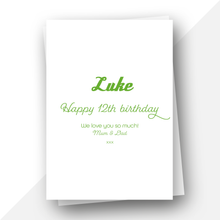 Load image into Gallery viewer, Personalised: Rainbow son birthday card

