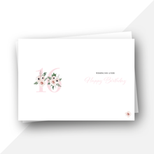 Load image into Gallery viewer, 16 Personalised floral birthday card
