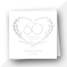 Load image into Gallery viewer, Personalised: 60th Diamond Wedding Anniversary card
