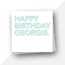 Load image into Gallery viewer, Personalised: Happy birthday neon lights card
