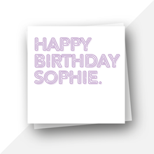 Load image into Gallery viewer, Personalised: Happy birthday neon lights card
