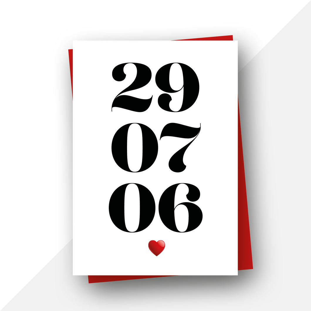 Special date celebration card