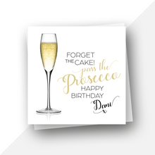 Load image into Gallery viewer, Personalised: White Prosecco birthday card
