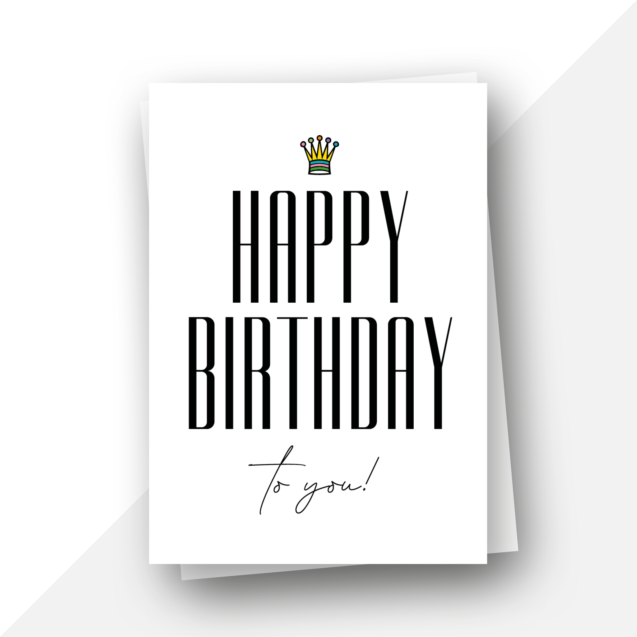 Birthday card - Happy birthday to you