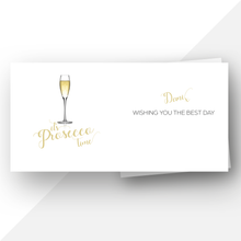 Load image into Gallery viewer, Personalised: White Prosecco birthday card
