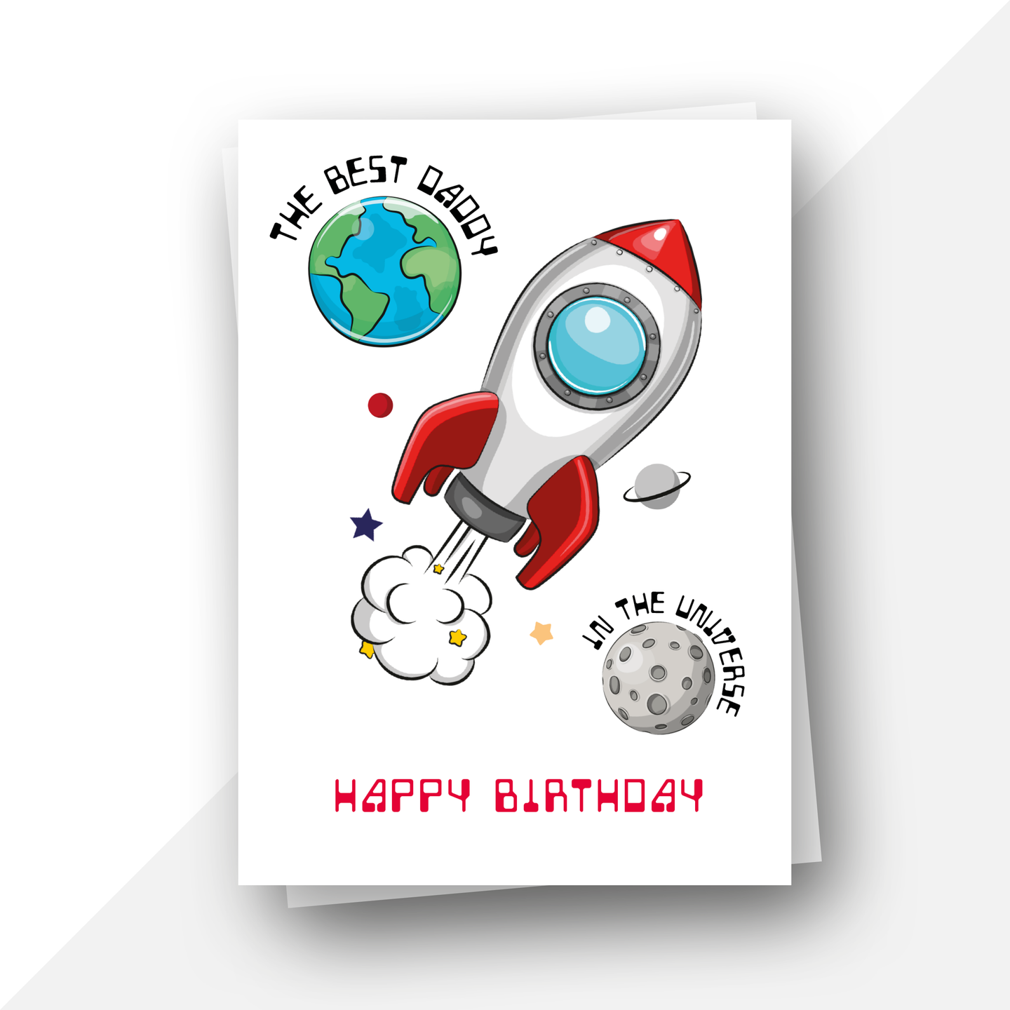 The best daddy in the universe birthday card