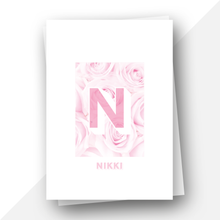 Load image into Gallery viewer, Personalised: Keepsake initial birthday card for her
