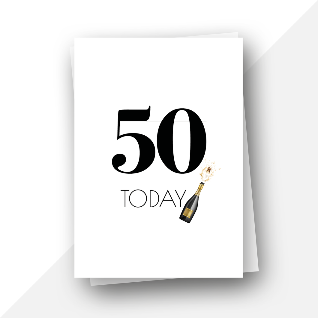 50 today black champagne birthday