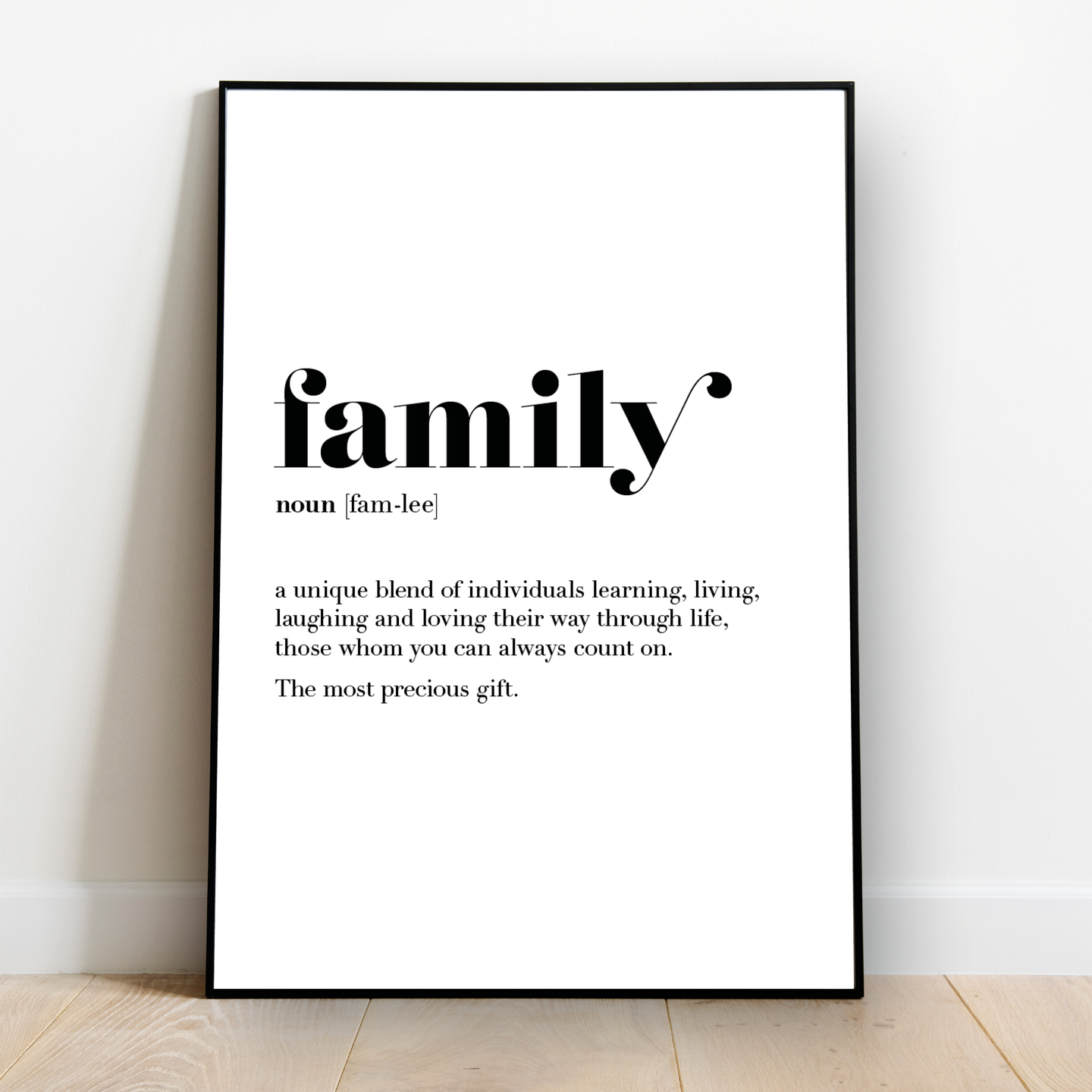 Family definition print