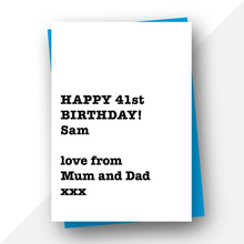 Load image into Gallery viewer, Personalised: Son, the world&#39;s best son birthday card
