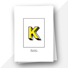 Load image into Gallery viewer, Personalised: Keepsake initial birthday card for him
